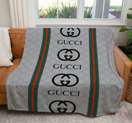 Gray Gucci blanket