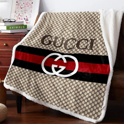 Black & Red Gucci blanket