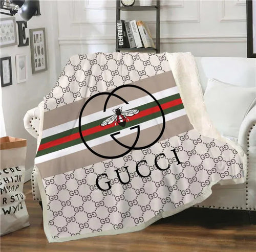 Almond Gucci blanket