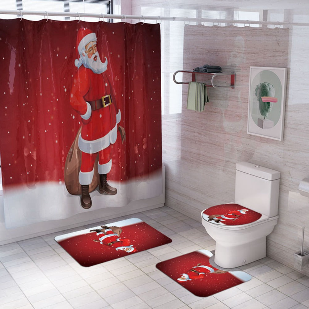 christmas shower curtain 