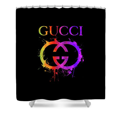 Gucci Luxury 1 Shower Curtain Waterproof Luxury Bathroom Mat Set