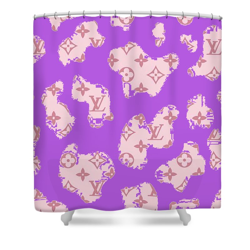 Louis vuitton Shower Curtain purple map