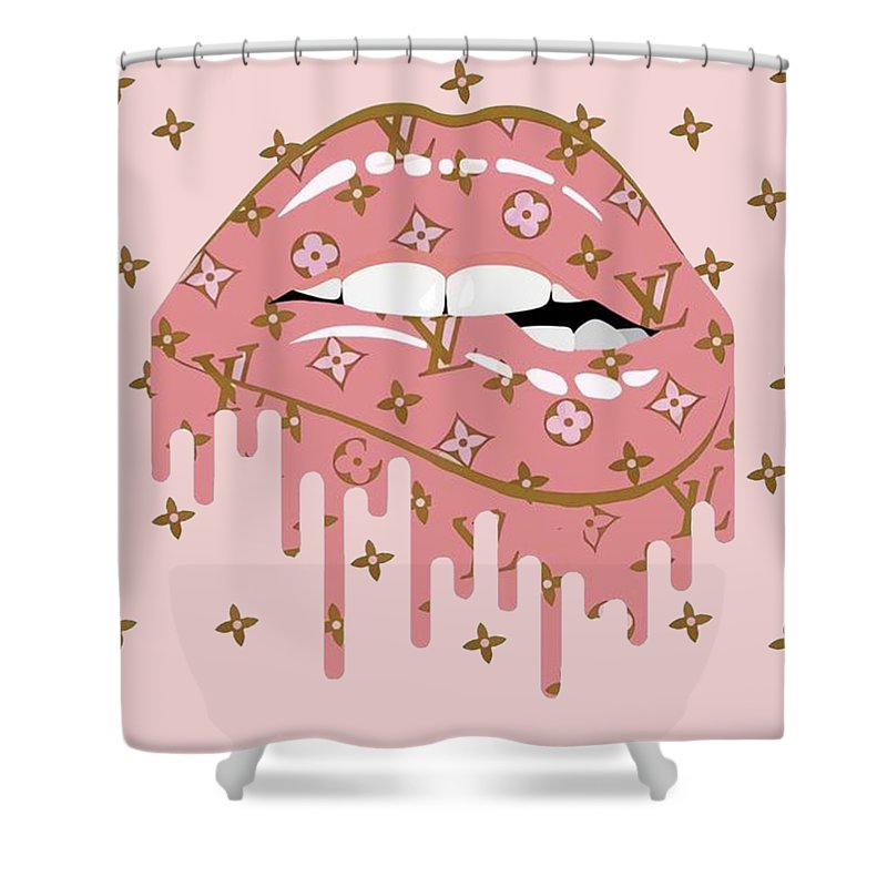 Louis Vuitton lip shower curtain