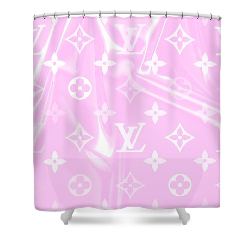 Louis vuitton Shower Curtain Pink and White