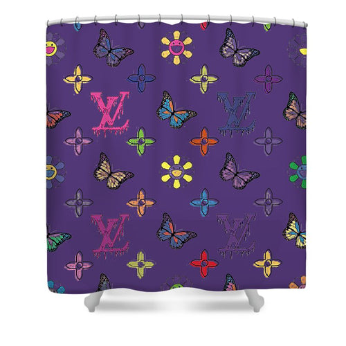 Louis Vuitton Shower Curtain multicolore Butterfly