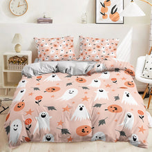 Load image into Gallery viewer, Pink Autumn Halloween bed set
