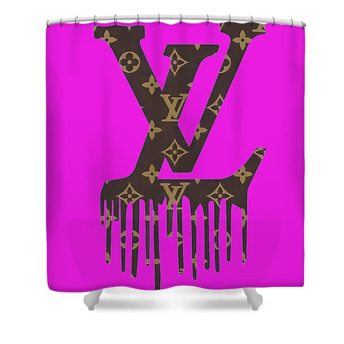 Louis vuitton Shower Curtain brown and purple