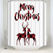 Load image into Gallery viewer, Red Black Buffalo Shower Curtain
