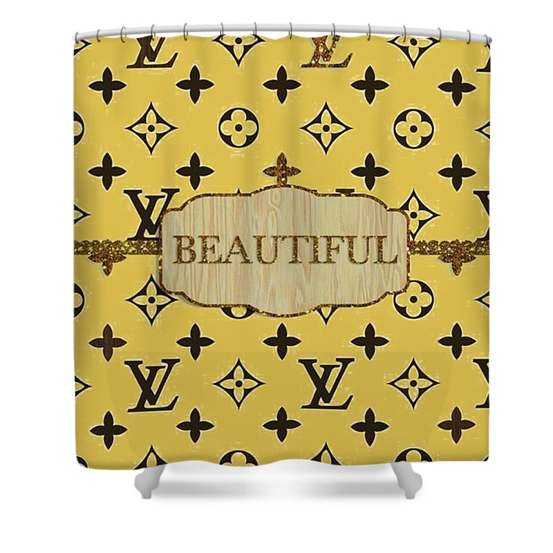Louis Vuitton Yellow Shower Curtain