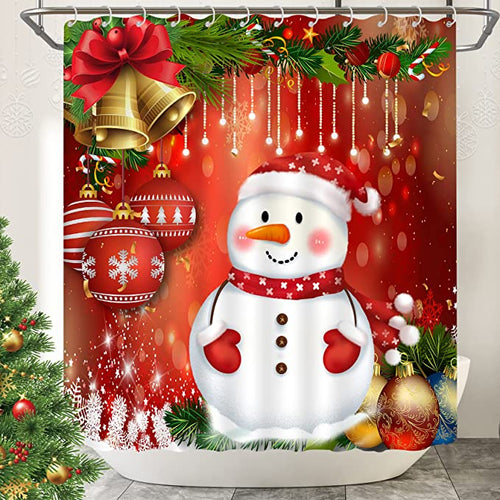 Cute Snowman Shower Curtain
