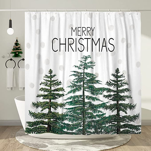 Pine Trees Winter Shower Curtain
