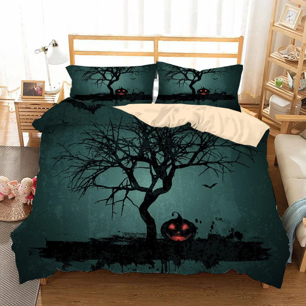 Funny Trick or Treat Halloween bed set