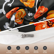 Load image into Gallery viewer, Bone and Pumpkin Halloween bed set
