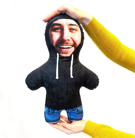 Black Hoodie - Personalized Mini Me Doll Gift