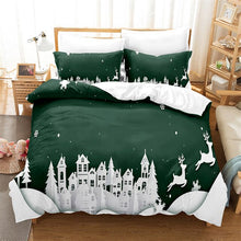 Load image into Gallery viewer, White Deer Christmas bed set
