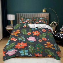 Load image into Gallery viewer, Flower Merry Christmas bed set
