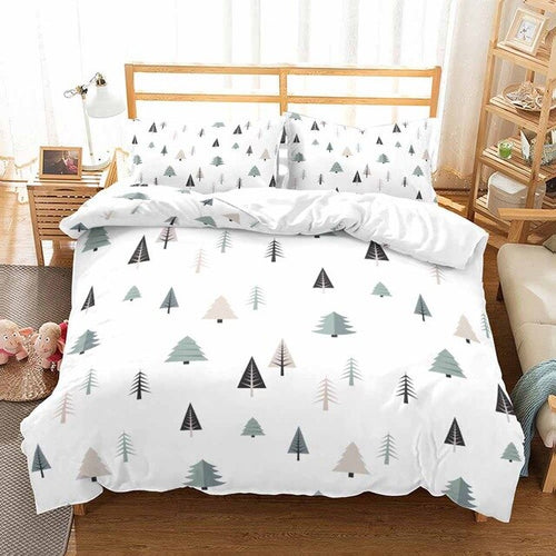 Pine tree Christmas bed set