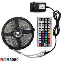 Load image into Gallery viewer, LED Strip Light RGB 5050 + Remote Control + Adapter - ROSAMISS STORE
