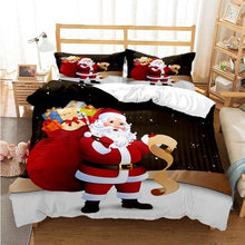Load image into Gallery viewer, Santa Merry Christmas bed set
