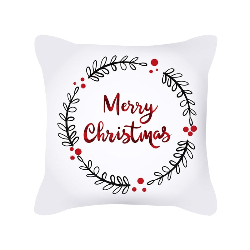 Merry Christmas Decorations For Home Christmas Cushion Cover Pillowcase Happy New Year Decorations