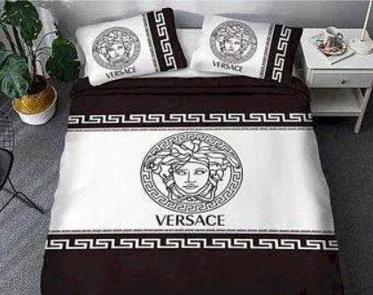 Basic Black and White Versace bed set