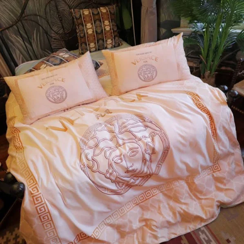 Baby Pink Versace bed set