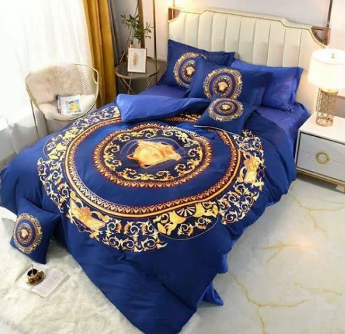 Royal Blue Versace bed set