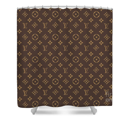 Louis Vuitton Dark Gray Monogram Pattern Shower Curtain and Mat Set - Owl  Fashion Shop