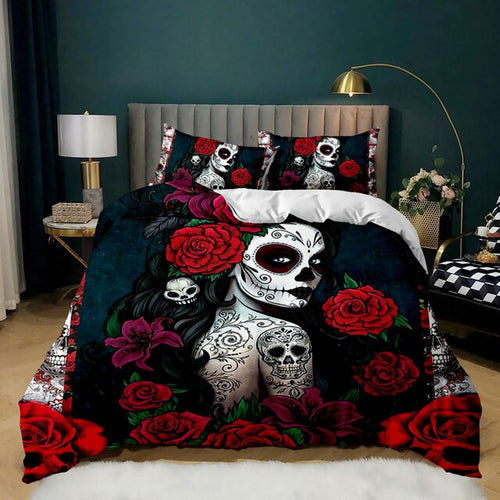 Red Rose Halloween bed set