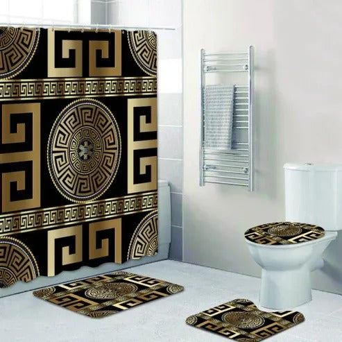 Versace Pattern Copper Bathroom Accessories Set