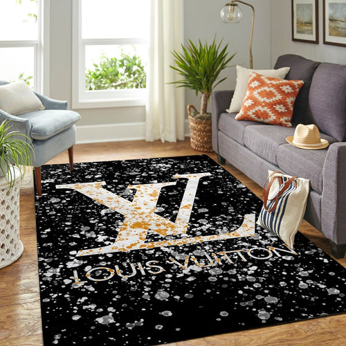 Louis Vuitton orange peel & white living room carpet