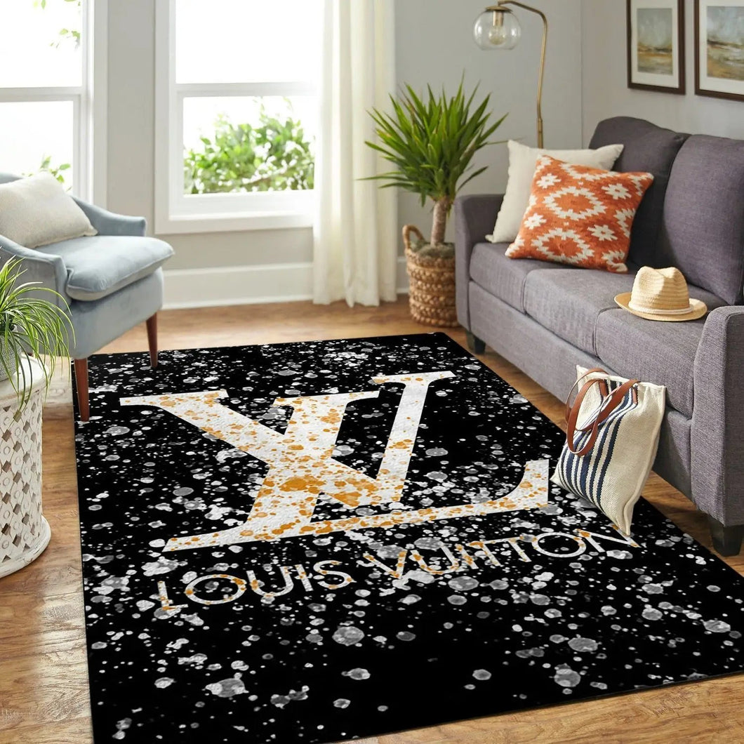 Louis vuitton black luxury living room carpet