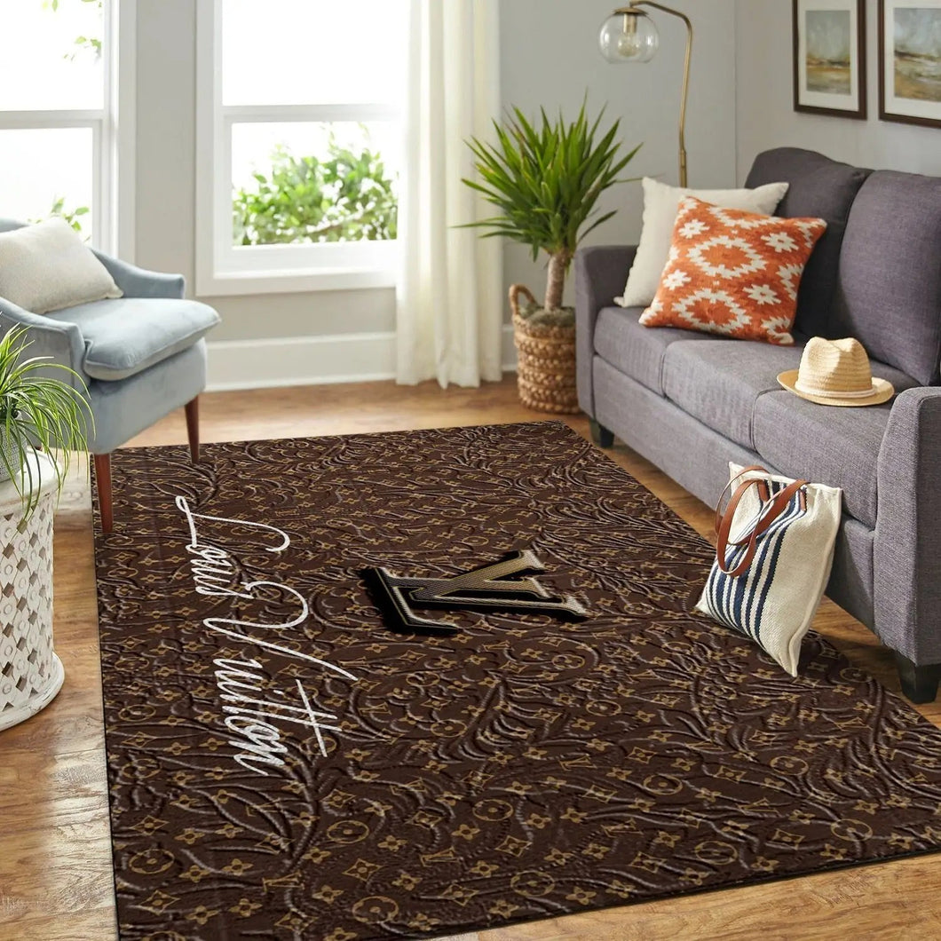 Louis vuitton luxury brown living room carpet
