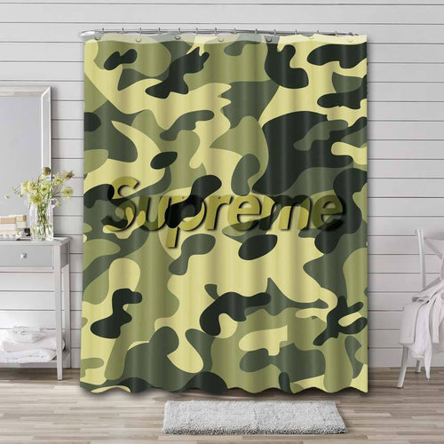 Bathing Ape Camouflage Supreme Shower Curtain Set