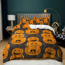 Load image into Gallery viewer, Pumkin Halloween bed set
