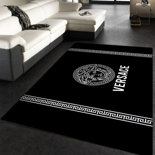 Black and white versace carpet
