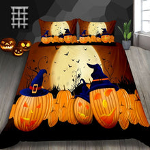 Load image into Gallery viewer, Pumpkin Halloween bed set
