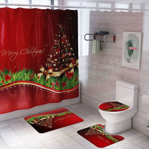 christmas tree bathroom set