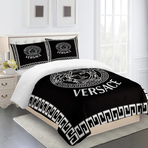 White and Black Versace bed set