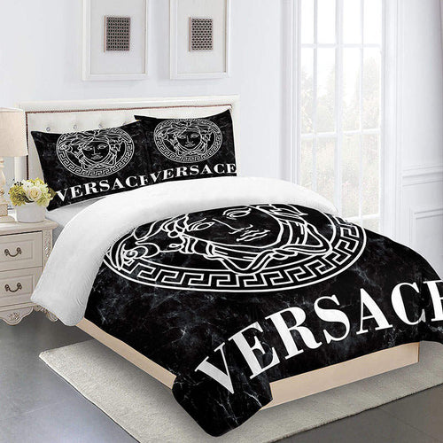 Black Versace bed set