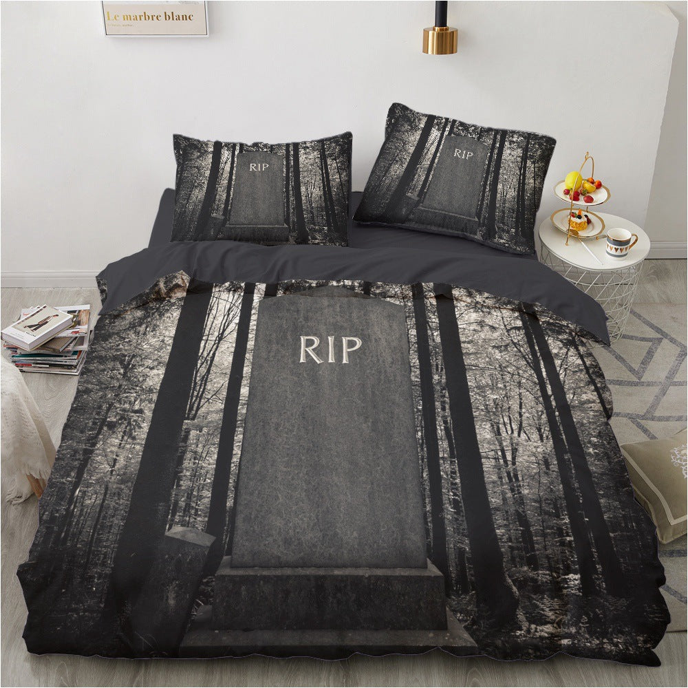 RIP Halloween bed set