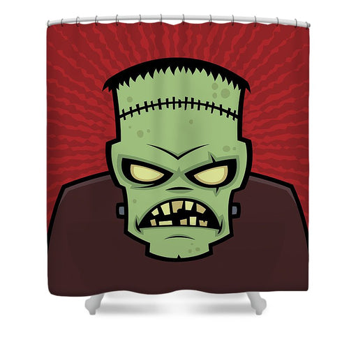 Frankenstein Monster Halloween Shower Curtain