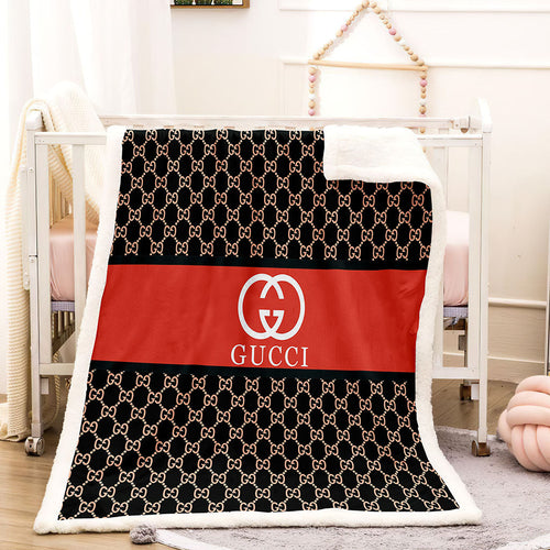 Black and red Gucci blanket 