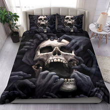 Load image into Gallery viewer, Dark Skull Halloween bed set
