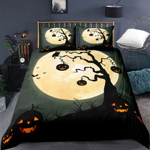 Load image into Gallery viewer, Pumpkin Tree Halloween bed set
