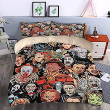 Load image into Gallery viewer, Horror Movie Character Halloween bed set
