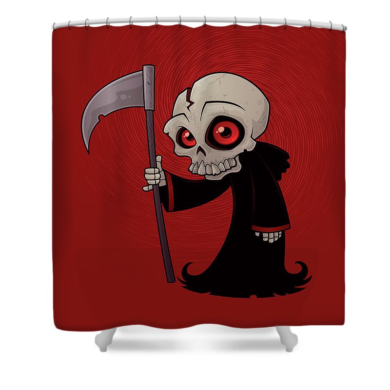 Little Reaper Halloween Shower Curtain