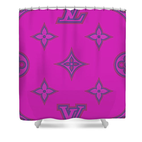 Louis vuitton Shower Curtain purple