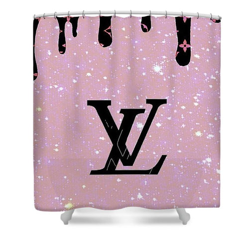 Louis Vuitton Pink Shower Curtain
