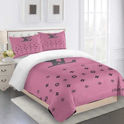 Buy Pink Veinstone Louis Vuitton Bedding Sets Bed sets with Twin